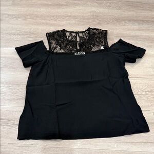 A.L.C. Black Lace Accent Blouse